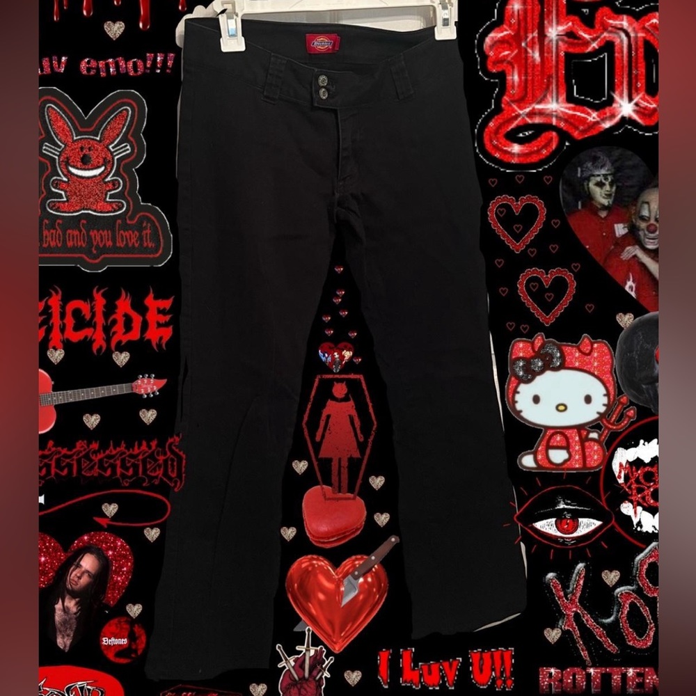 low rise Dickes's flare pants